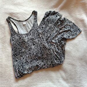 Old Navy Black & White Maxi Dress